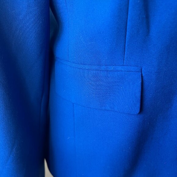 CHAUS Cobalt Blue One Button Closure Jacket Sz 10 - Picture 2 of 13